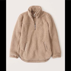 A&F Half Zip Sherpa Sweatshirt